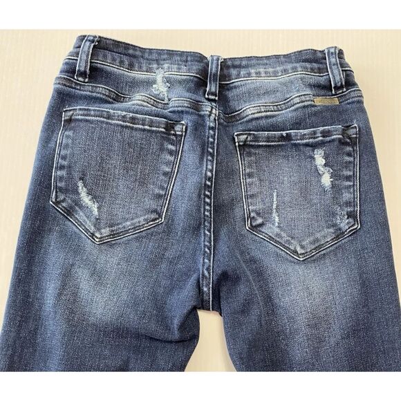 KanCan Jeans Women’s Sz 5/26 (26x27) Blue Destroyed Distressed Skinny Ankle - Picture 3 of 10